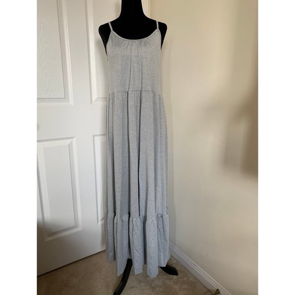 Ruffle Hem Solid Cami Dress Gray - Picture 6 of 9